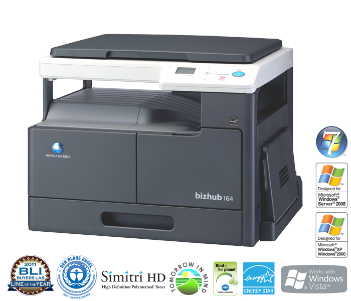 Konica Minolta bizhub 164; Copy; Print; Scan; Option: LAN Printer ...