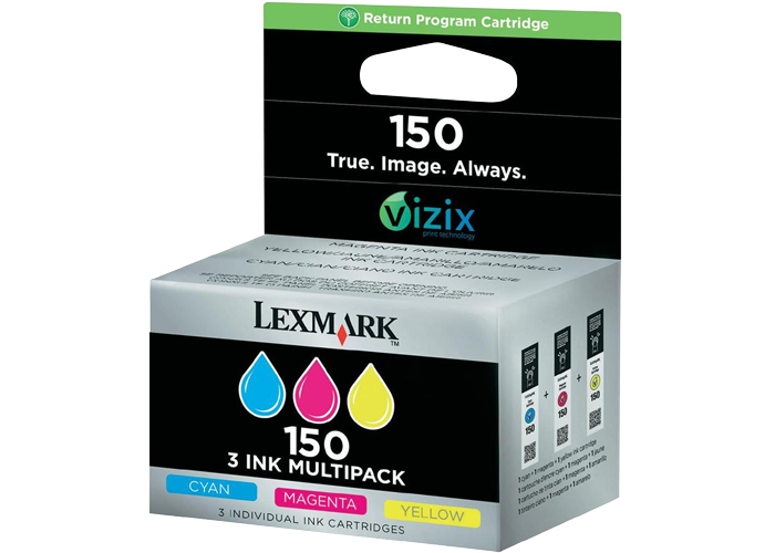 Lexmark No. 150 MultiPack C/M/Y InkJet Cartridges (014N1805E) Return Program