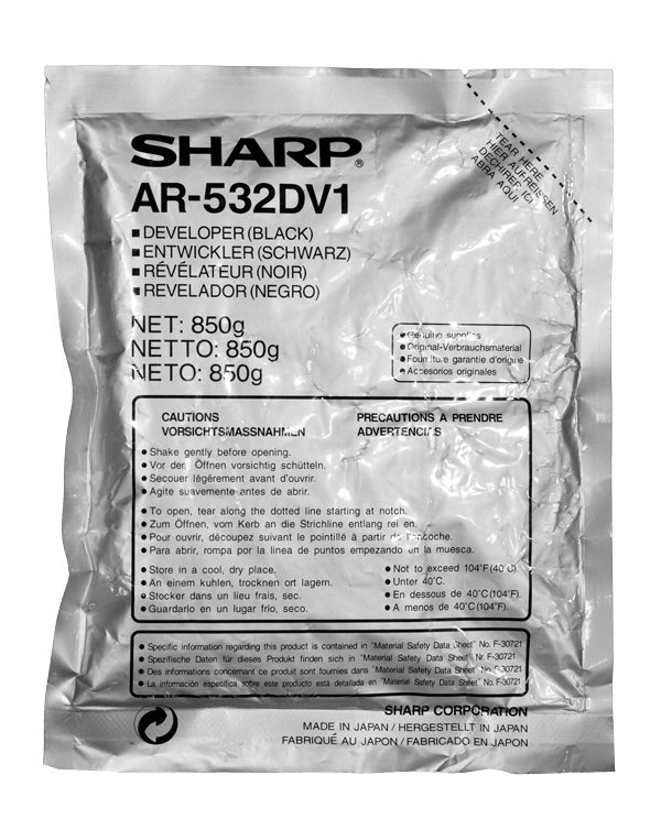 SHARP AR-532DV Developer Negru, 850g, (80K), pentru SHARP... big picture