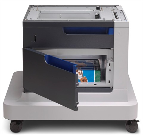 HP Color LaserJet 500-sheet Paper Feeder and Cabinet (CC422A); wide image additional information