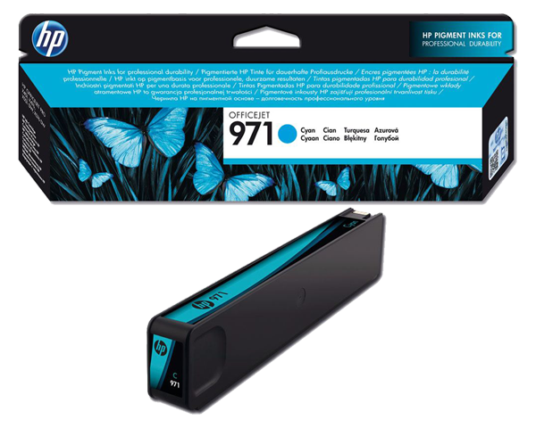 HP 971 Cartus Cerneala Pigment Officejet Cyan (CN622AE)

 big picture