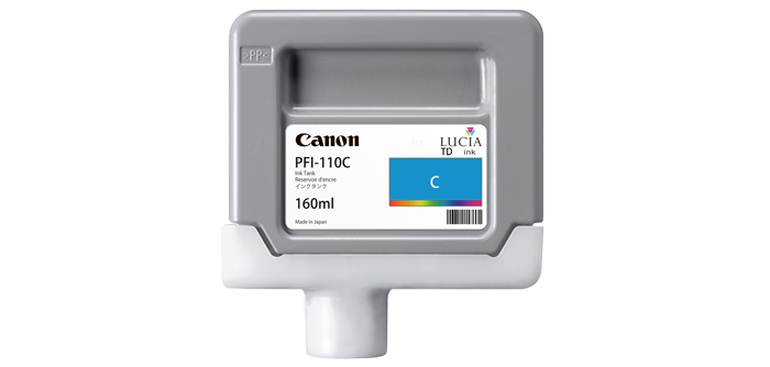 Canon PFI-110C Cyan Ink Tank, for imagePrograf TX-2000, 2100, 3000, 31  (2365C001AA)