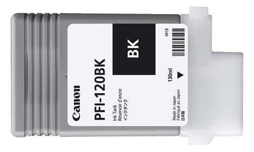 Canon PFI-120BK Black Pigment Ink Tank, 130ml, Lucia TD, for