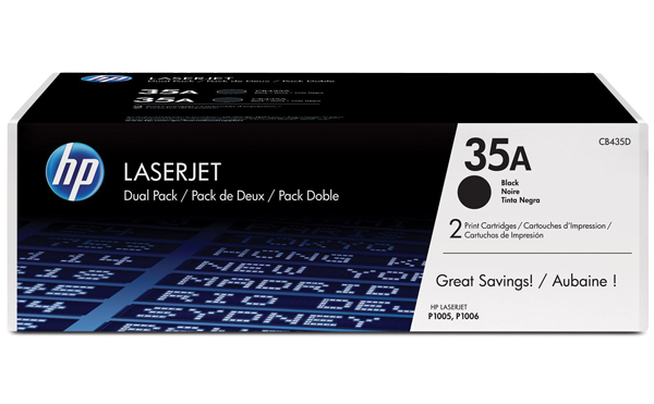 HP 35A Black Original LaserJet Toner Cartridges (Pachet... big picture
