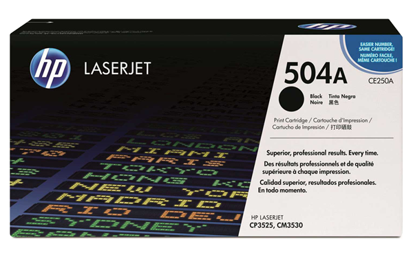 HP 504A Black Original LaserJet Toner Cartridge (CE250A) big picture