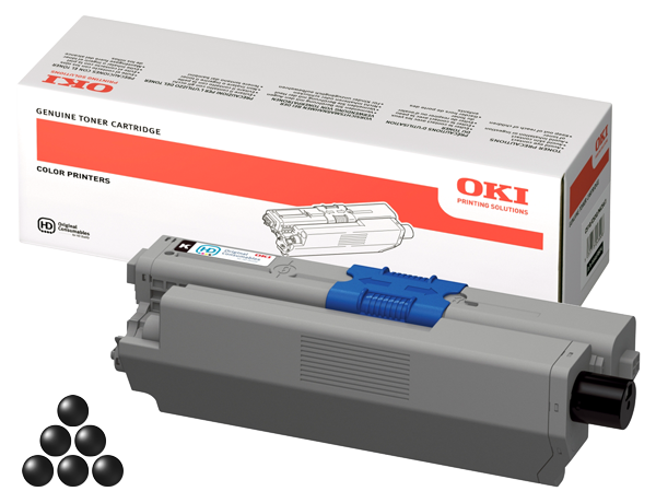 OKI 44973536 Cartus Toner Negru 2,2K pentru Imprimante Led C301, C321 şi Multifuncţionale Seriile MC332, MC342;