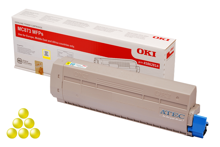 OKI 45862814 Cartuş Toner Yellow 10K pentru multifuncţionale MC873;