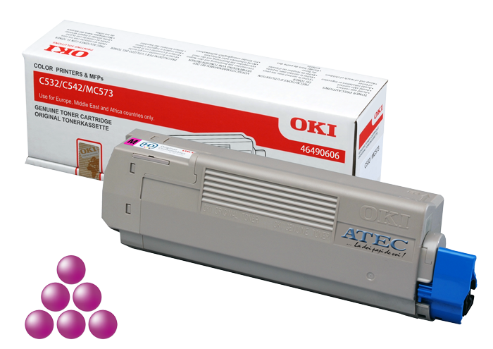 OKI 46490606 Cartuş Toner Magenta 6K pentru imprimante color C532, C542 si multifuncţionale MC563dn, MC573dn; small picture similar products