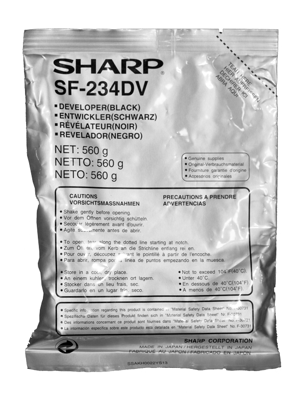 SHARP SF-234DV1 Developer Negru, 560g, 40K, pentru SHARP... big picture