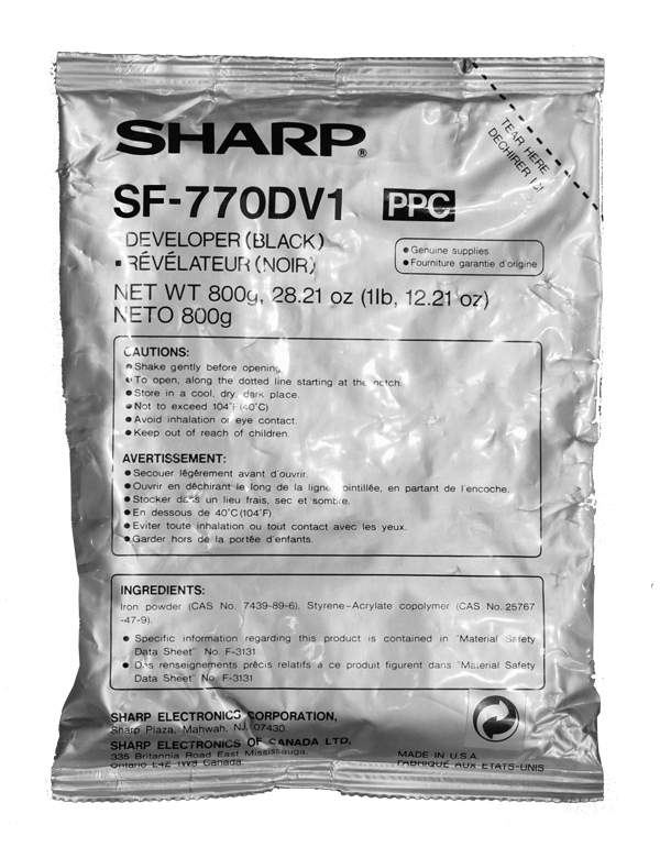 SHARP SF-770DV1 Developer Negru, 800g, 40K, pentru SHARP... big picture