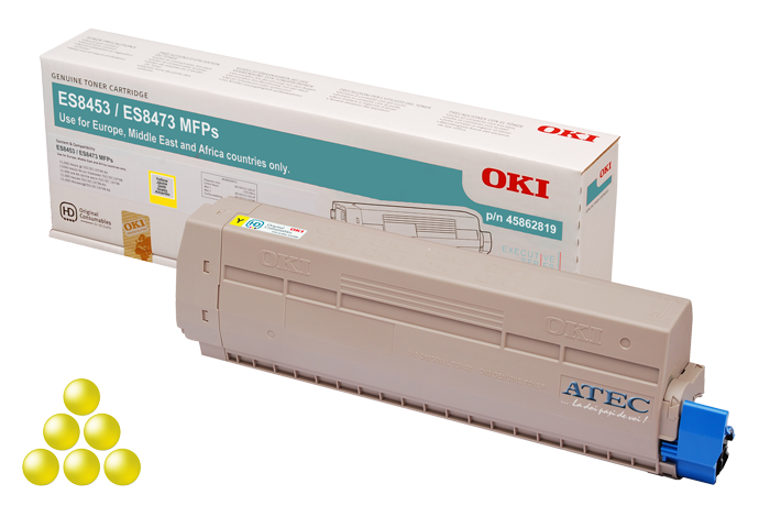 OKI 45862819 Cartuş Toner Yellow 10K pentru multifuncţionale ES8453 si ES8473;