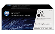 HP 12A Cartus Toner Negru  LaserJet Original (Q2612AD) - Pachet Dublu