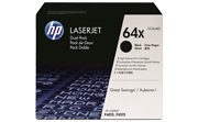 HP 64X 2 x Cartus Toner LaserJet Negru (CC364XD) pentru imprimante din seriile HP LaserJet P4015, P4515