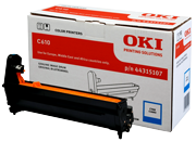 OKI 44315107 Cartuş Cilindru Cyan 20K pentru Imprimantele OKI C610n, C610dn şi C610DM